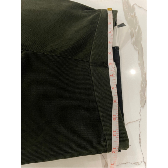 Aritzia Babaton Womens Size 00 Mitch Corduroy Pants Green Cropped Neutral - Picture 7 of 8